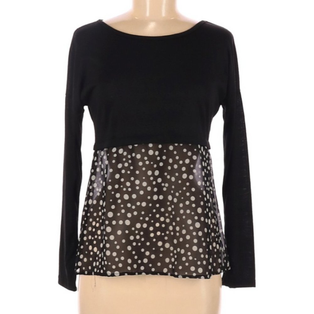 Polka Dot Long Sleeve Blouse